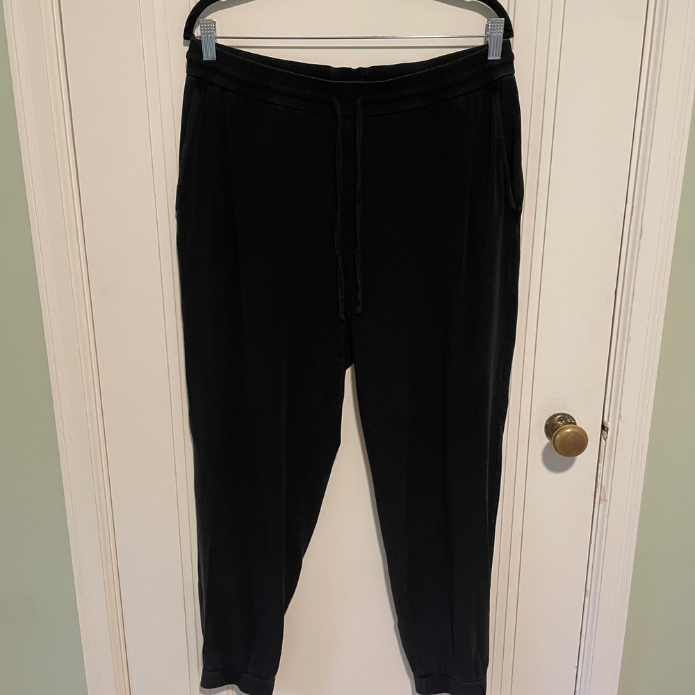 Eileen Fisher Knit Jogger Pants Medium Black